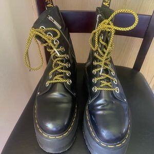 Black US W 9 Jadon Platform Max Boot w/ Original branded yellow laces